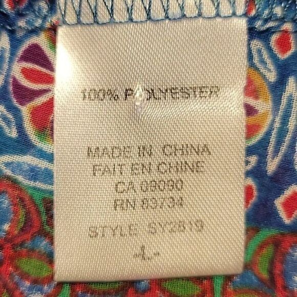 Linea Domani Long Sleeve V-neck Tunic Sz L - Picture 11 of 13